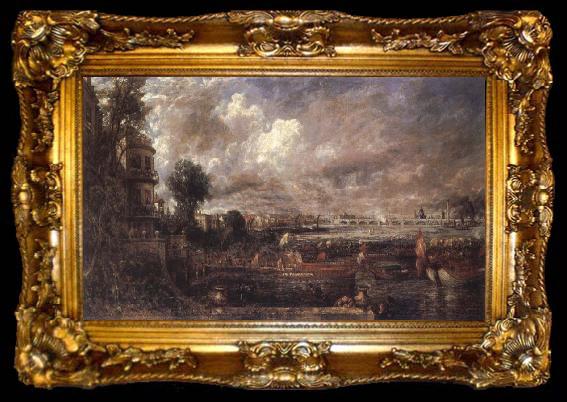 framed  John Constable The Opening of Waterloo Bridge, ta009-2